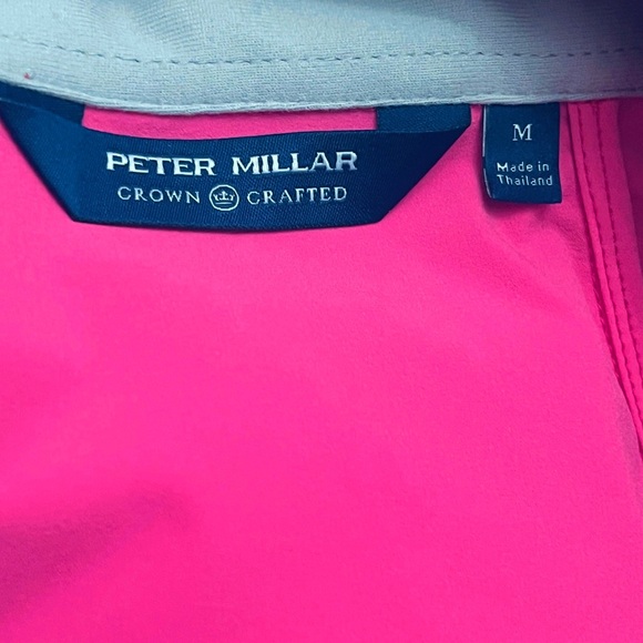 Peter Millar Golf Vest Crown Crafted 1/2 Zip Begonia Pink 3/Zip/Pockets - Picture 10 of 11
